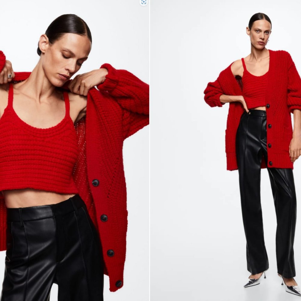 MANGO- Knit strap top